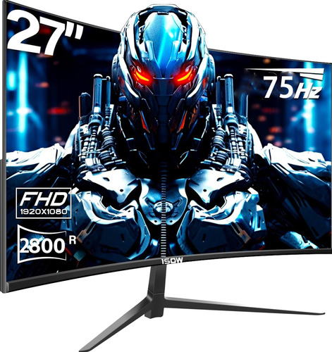 1sow® Monitor Gamer Curvo 27 Pulgadas Pantalla Computadora