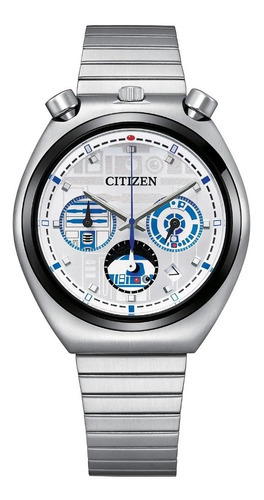 Reloj Citizen Tsuno Chrono Star Wars An3666-51a E-watch Color De La Correa Plateado