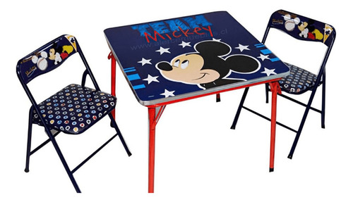 Mesa Con Dos Sillas Plegables Disney