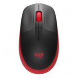 Mouse Logitech M190 Inalámbrico Óptico Usb Rojo 910-005904