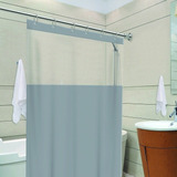 Cortina Box Banheiro Antimofo Pvc Com Visor Transparente