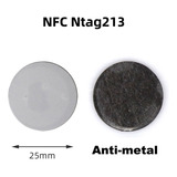 Sticker Nfc Tag Rfid 13.56 Mhz Ntag213 Antimetal X 20un