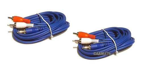 2 Cable 2 Rca A Miniplug 3.5 Stereo De 8 Metros Lujo Garmath