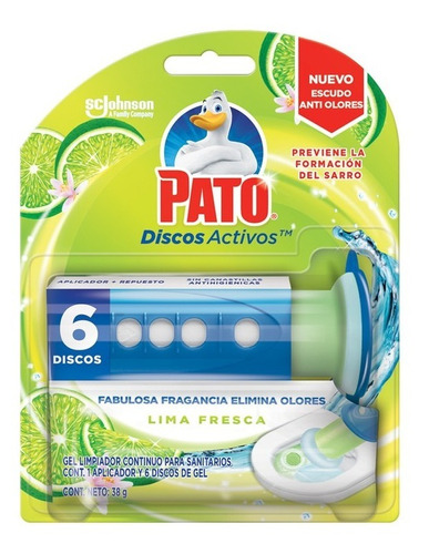 Limpiador Para Sanitario Pato Discos Activos Gel X 38ml 