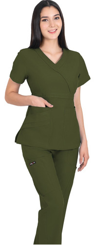 Pijama Quirurgica Conjunto Medico Antifluidos Verde Militar