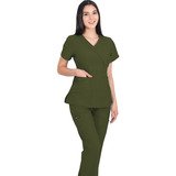 Pijama Quirurgica Conjunto Medico Antifluidos Verde Militar