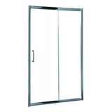 Mampara De Baño 120x190 Cm Transparente 2 Hojas Vidrio 8 Mm