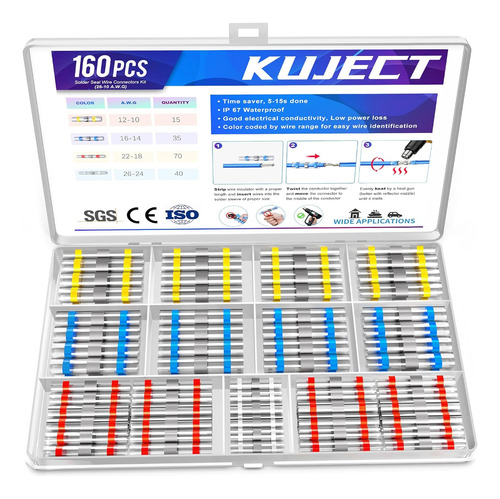 Kit De Conectores De Alambre Sellado Por Soldadura Kuject...