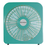 Turbo Ventilador Indelplas Iv D12 Diseño Vintage Potente Estructura Verde Aspas Blanco