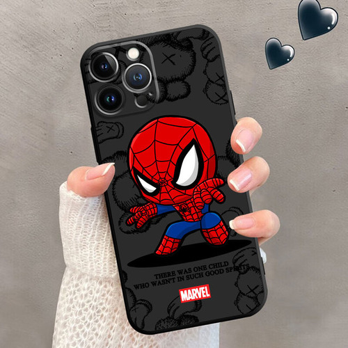 Funda De Silicona Con Dibujos Animados Spiderman Para iPhone