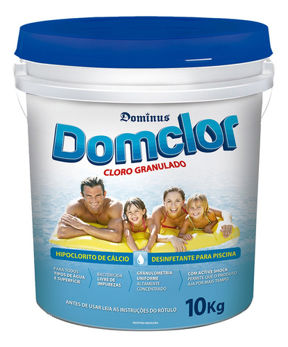 Cloro Para Piscina Azul Granulado 65% 10 Kg - Domclor