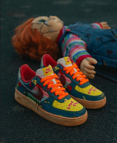 Nike Air Force 1 Chucky Good Guys Custom Hecho A Mano #22.5