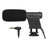 Microfono Shotgun Cm01 Para Camaras Smartphone Pc Color Negro