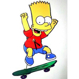 Reloj Bart Simpson Movimiento Patineta Como Péndulo