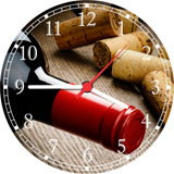 Relógio De Parede Grande 40 Cm Gourmet Bebidas Vinhos 