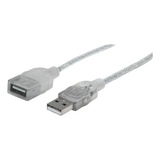 Cable Extension Usb 2.0 Manhattan 1.8mts A Macho - A Hembra