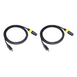 2x Cabo Usb C Para Xlr Fêmea Tipo C Macho Para Fêmea Xlr 