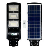 Kit 4 Solar Luminária Pública Poste Rua Led 150w C/ Sensor Cor Preto