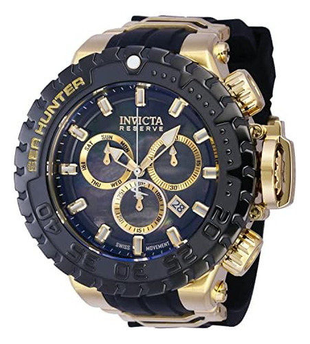 Invicta Sea Hunter Masc. Quartz 57mm Banho Em Ouro 18k 41007