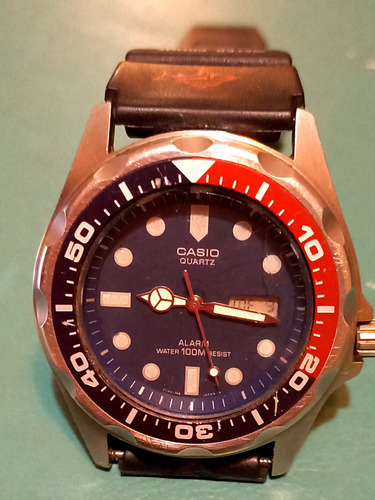 Reloj Casio Quartz Pepsi Vintage Diver