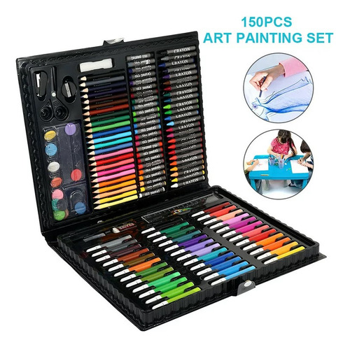 Maleta Kit De Dibujo 150 Piezas Set De Arte Pinturas Lapices