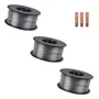 Alambre Flux Mig Carisio Suelda Sin Gas 3 Rollos X 1kg 0,9mm | Envío gratis