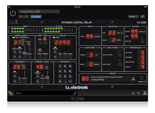 Controlador Para Tc Electronic 2290dt Máximo Control De Ef