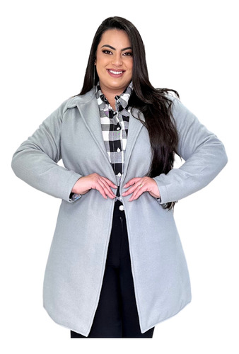 Casaco Sobretudo Feminino Plus Size Frio Inverno Gg G1 G2