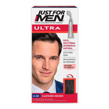 Just For Men Kit Tinte  Para Caballero Ultra Ultra Tono U-50 Castaño Negro Para Cabello, Una Apariencia Natural, Sin Amoniaco, Sin Peroxido,