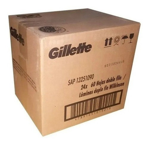 Lâminas De Barbear Gillette Wilkinson Caixa Com 24x20x3