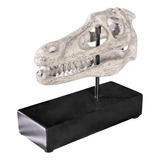 Ne100503 Velociraptor Dinosaurio Cráneo Fósil Estatua En El 