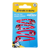 Kit 4 Presilhas De Cabelo Tic Tac Disney Minnie Marco Boni