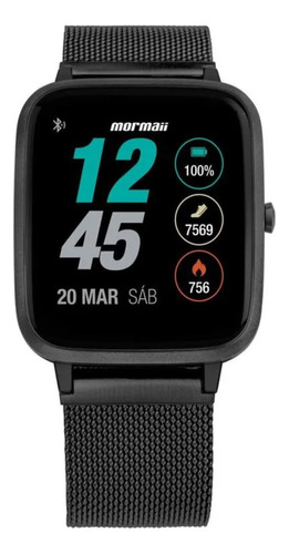 Relógio Smartwatch Mormaii Life Preto Molifeai/7p