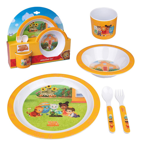 Daniel Tiger 5 Pc Mealtime Feeding Set For Kids And Toddler.