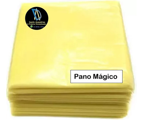 Flanela Pano Mágico Amarelo Limpa Joias Ouro Prata Bijuteria