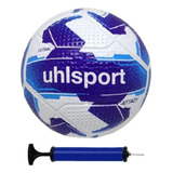Bola Futsal Uhlsport Attack + Bomba De Ar Cor Azul/branco