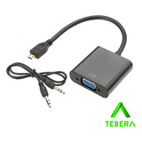 Cabo Adaptador Micro Hdmi Para Vga Com Áudio E Cabo 20 Cm