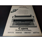 (pb404) Publicidad Clipping Maquina De Escribir Canon * 1984
