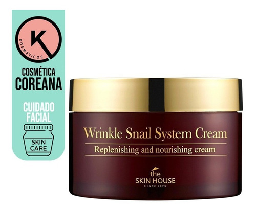 Crema Regeneradora Caracol Wrinkle Snail Cosmética Coreana