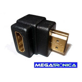 Adaptador Codo Hdmi A 90º Dorado Hembra Macho - Hdmi Dorado