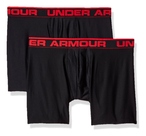 Under Armour Mens O Series 6 Boxerjock 2 Pk, Negro-negro, Md