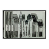 Set Cubiertos 24 Pcs Acero Inoxidable /  Black Wayu