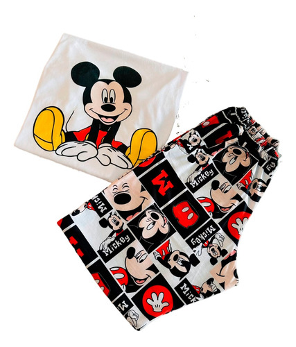 Pijama Animado Unisex Modelo Mickey Mouse - Talles 36 Al 50