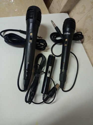 3 Microfones Philco Tectoy E Japonês (somente Para Decoração
