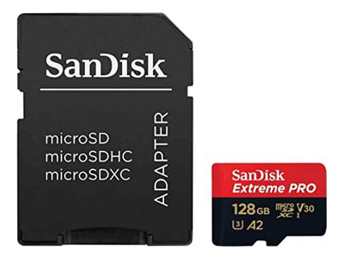 Cartão Microsdxc 128gb Sandisk Extreme Pro Uhs-i V30 U3 A2