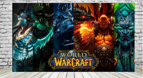 Cuadros World Of Warcraft 30x57 Cm En Lienzo Habitacion V7