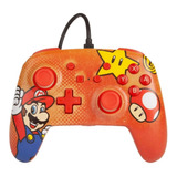 Controle Nintendo Switch Com Fio Mario Vintage Powera