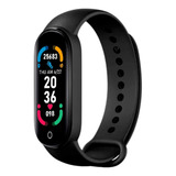 Reloj Smartband App Arterial Cardíaca Notificaciones Negro