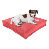 Cama Para Perro 100% Impermeable 45x45 Cm, Marca Todo Animal Color Coral