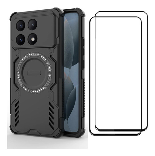 Funda Para Redmi K70e / Poco X6 Pro Case Incluye 2 Películas Protectoras Templadas, Hard Phone Case + 2 Micas